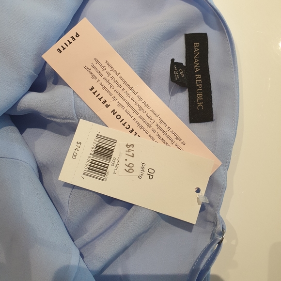 Banana Republic Silky Peplum Light Blue Cami - Picture 4 of 4